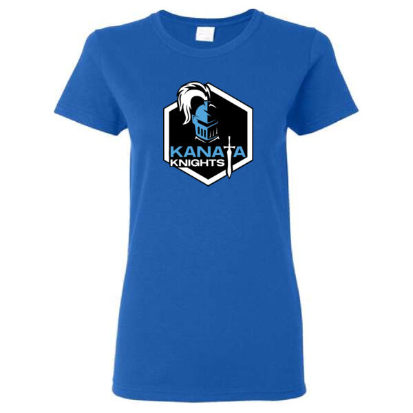 Gildan Women's Crest Printed T-Shirt Thumbnail