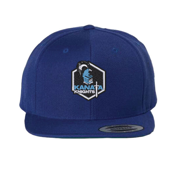 Yupoong Adult Emblem Embroidered Flat Bill Snapback Cap Thumbnail